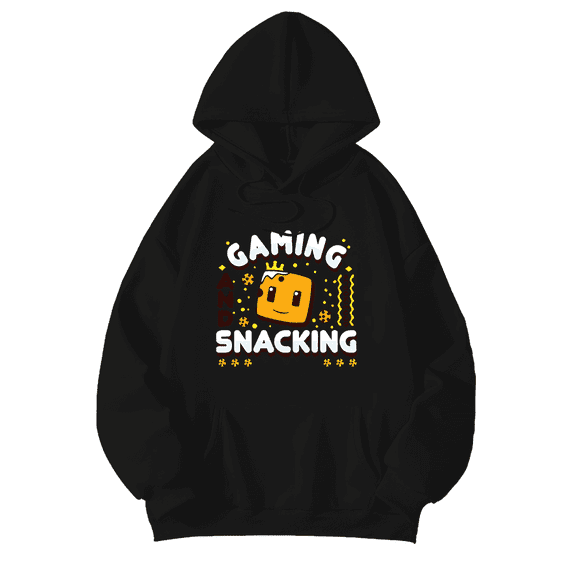 aCookieGod Summer Gaming Snacking Merch Hoodie - Cute Logo Unisex Cotton Long Sleeve Pullover, Hooded Casual Streetwear for Kids Adults