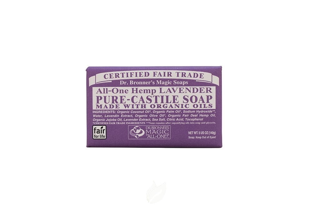 Dr. Bronner's Bar Soap Lavender 5oz, Pack of 2