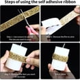 thumbnail image 4 of 2 Roll Rhinestone Ribbons,Bexikou Self-Adhesive Diamond Ribbon,Resin Crystal Rhinestone Ribbon for Clothes Photo Frame Wall DIY Crafts Home Decoration,Crystal Roll for DIY Arts Crafts, 4 of 7