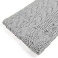 thumbnail image 5 of Foulard d'Hiver en Tricot Côtelé, Deux Cercles Foulard en Laine Gris Clair, 5 of 5