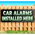 thumbnail image 1 of Car Alarms Installed Here 13 oz Vinyl Banner With Metal Grommets, 1 of 4