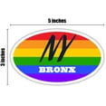 thumbnail image 3 of Bronx NY New York Bronx County Rainbow Pride Flag 6 Stripes Pride Flag Euro Decal Bumper Sticker 3M Vinyl 3" x 5", 3 of 3