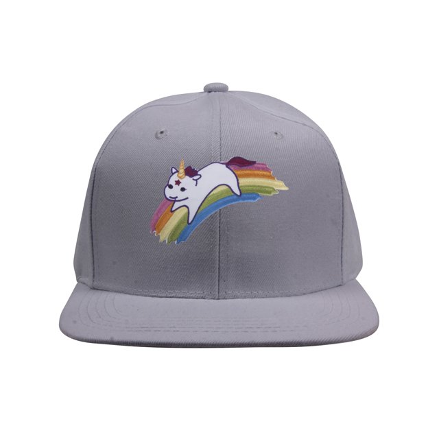 Gravity Threads Casquette Snapback Arc-en-Ciel Mignonne Unicorn - Gris