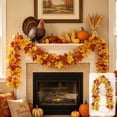 thumbnail image 4 of EWASWON Artificial Fall Maple Leaves Garland 68.9 Inch Hanging Vine for Thanksgiving Mantel Fireplace Home Autumn Decor Multicolor, 4 of 6