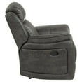 thumbnail image 4 of Pemberly Row Transitional Polished Microfiber Reclining Chair in Gray, 4 of 8
