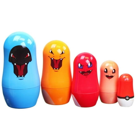 - Pokemon 5-Piece Evolving Charmander Nesting Doll Set