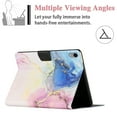 thumbnail image 3 of Allytech iPad 10th Generation Case 10.9 inch, iPad 10.9 inch Case Cover 2022, PU Leather Marble Pattern Auto Wake/Sleep Shockproof Folio Stand Women Men Case for iPad 10.9" 10th Gen, Pink/Blue Marble, 3 of 7