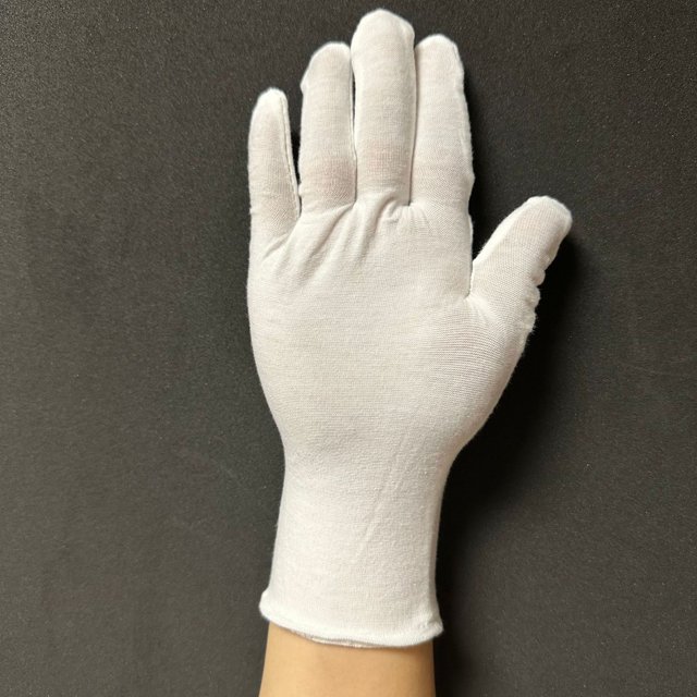 Guantes blancos engrosados, control de texto, juego de etiqueta, trabajo, protección laboral, placa de cuentas, algodón, jardinería blanca, guantes de algodón para conducir