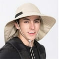 thumbnail image 3 of UV Protection Extérieure Pare-Soleil Chapeau Large Bord avec Oreille Rabat Cou Bob Couverture Complète Randonnée Seau Bouchon, 3 of 4