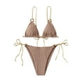 thumbnail image 2 of Cheers US Bikinis Swimsuit Set for Women Swimwear Triangle Bathing Suit Tie String Thong, 2 of 7