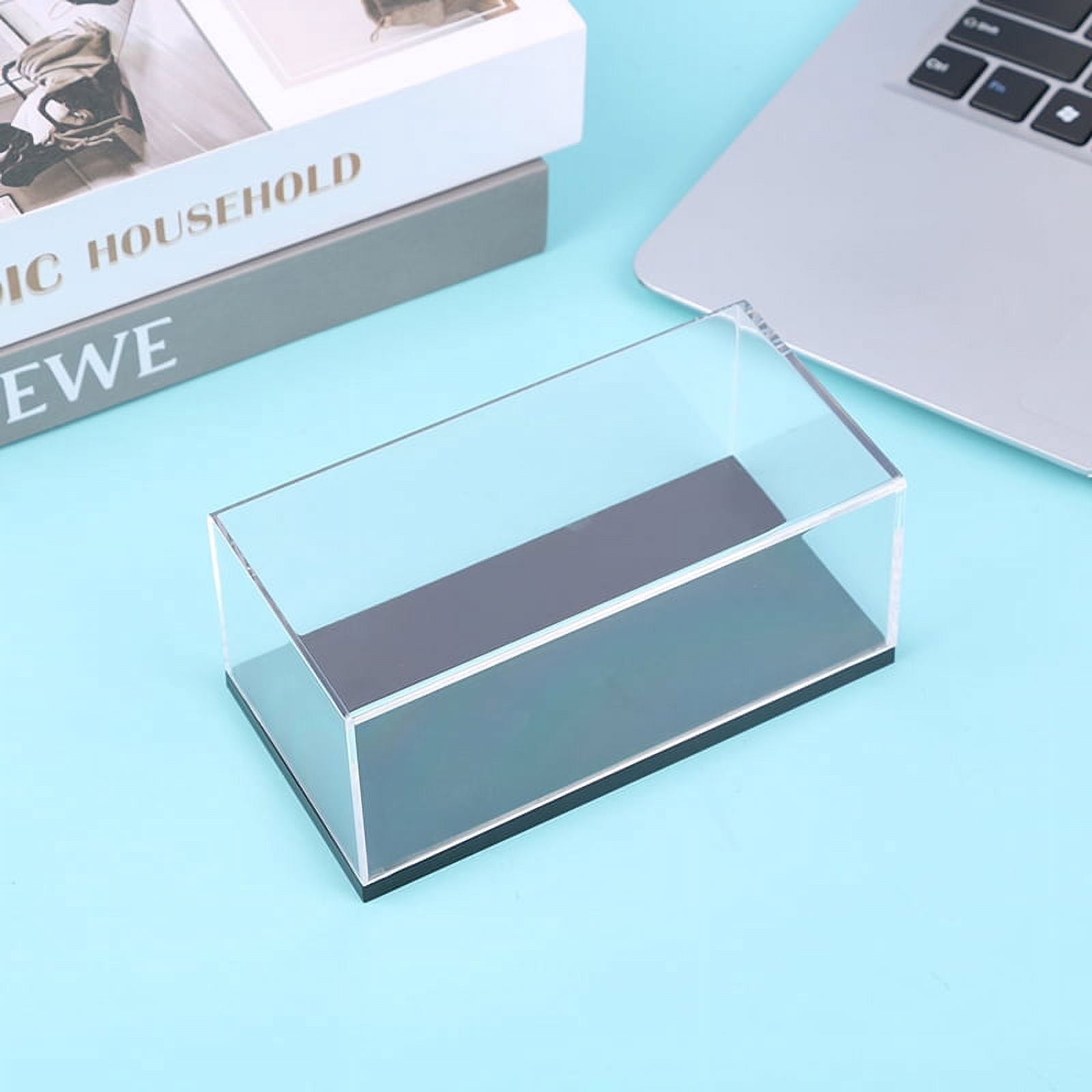 DoubleFill 1 Pcs Clear Acrylic Display Case For 1: 24 Model Car Requires Installation Acrylic Display Box With Black Base Model Storage Case Stands For Toy Car Collectibles