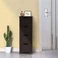 thumbnail image 6 of YANG2 Bathroom Floor Cabinet, Wooden Side Storage Organizer, 4 Drawers Free-Standing Cabinet for Bathroom/Hallway/Living Room-Espresso, 6 of 10