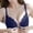 Blue, variant on Women Wireless Front Closure Lace Adjustment Bra Lace Deep V Beauty Back Lingerie Adjustable Thin Strap Side Support Gathering Everyday Bra Red 80