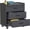 Black, variant on IKIMI 34.65"H Rolling Metal Garage Cabinet with Lockable Doors, Drawer and Adjustable Shelf, Black/Gray