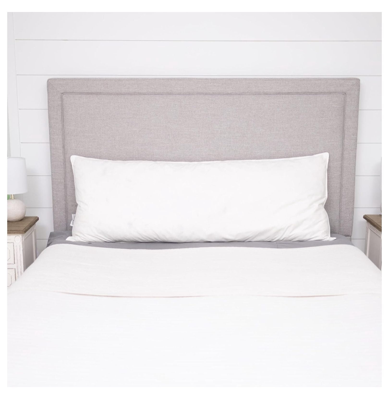 White Body Pillow XYT 20x72-Inch Goose Down For Bedroom Sleeping Full Body Support