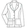 thumbnail image 3 of Panda Uniform Made To Order 29-Inches Women's Missy Fit Multi Pocket 4 Button Full Sleeves Short Medical Lab Coat, 3 of 5