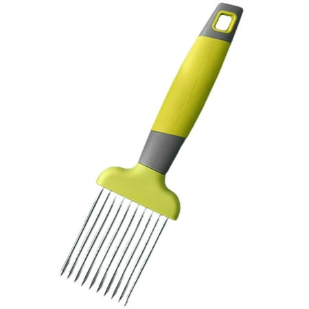 

Seroniy Food Slice Assistant Stainless Steel Onion Holder for Slicing Vegetable Potato Cutter Meat Slicer with Non-Slip Handle