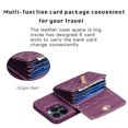 thumbnail image 2 of Nalacover for iPhone 13 Pro Crossbody Wallet Case, Elegant Premium PU Leather Shoulder Strap Lanyard Cover with Metal Lock Button Card Slots Soft Silicone Shockproof Case,Purple, 2 of 5