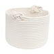 thumbnail image 4 of Cesta tejida pequeña con cuerda de algodón vacía para juguetes de mascotas, macetas y apartamentos. Blanco, 4 of 9