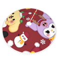 thumbnail image 2 of Sigee Sanrio Cb for Christmas Decoration Tree Skirt Christmas Tee Skirt with Pom Pom Trim,Christmas Home Decor Holiday Tree Skirt Fits Christmas Tree,30", 2 of 8