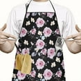 thumbnail image 2 of Pioneer Flower Floral Print Pattern Apron-Garden Aprons for Women with Pockets-Cotton Linen Waterproof Kitchen Cooking Gardening Aprons Adjustable for Kitchen,Cooking,BBQ and Salon 33x27 Inch, 2 of 4