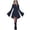Dark Blue, variant on HNMKIU Halloween Clothes Women's Halloween Print Hooded Dress Long Sleeved Gown Dark Blue,L