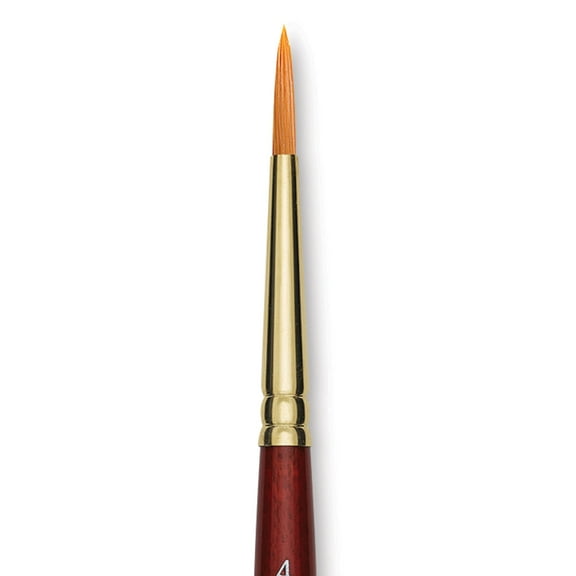 Grumbacher Goldenedge Brush - Round, Short Handle, Size 4