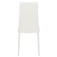 thumbnail image 4 of Ktaxon 6 pcs Dining Chairs PU and Iron Tube for Kitchen Room Furniture,White, 4 of 6