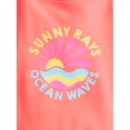 thumbnail image 2 of Wonder Nation Girls Rash Guard Set, 2 Piece, Sizes 4-16, 2 of 3