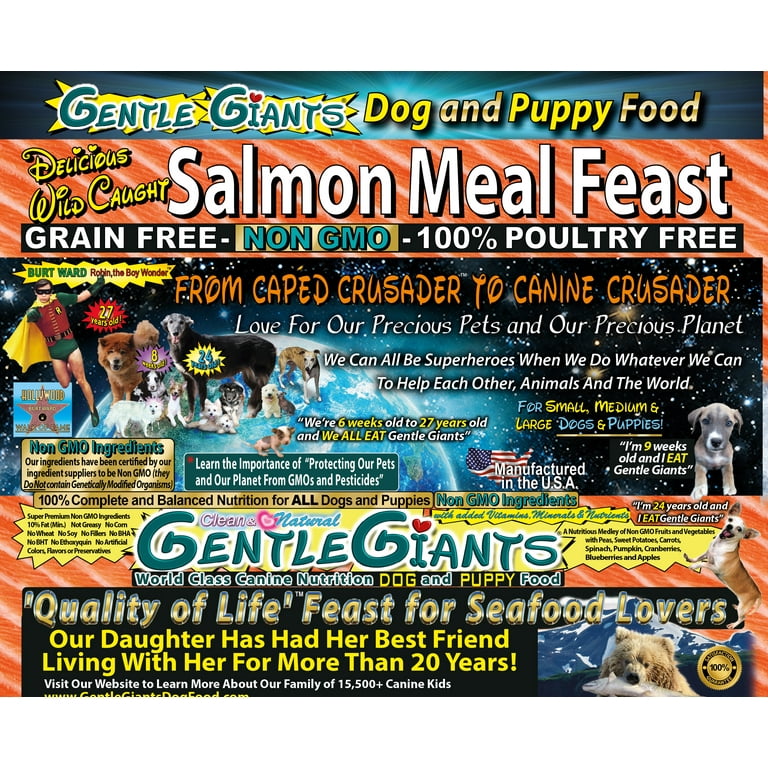 Free Shipping Gentle Giants Canine Nutrition Salmon Dry Dog Food 18 Lb Bag Walmart