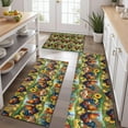 thumbnail image 2 of Green Chicken Sunflower Pattern Kitchen Rugs Sets Of 3,Kitchen Runner Rugs Non Skid Washable,Decorative Kitchen Floor Mats for Kitchen,Sink,Laundry,17"x30"+ 17"x47" + 17"x59", 2 of 6