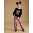 thumbnail image 5 of Little Star Organic Cotton 2-Pack Toddler Girl Flare Leggings, 5 of 15