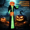 thumbnail image 4 of HOMCOM 9FT Inflatable Halloween Pumpkin Head Ghost with Build-in LED,  Outdoor Lighted Blow Up Inflatables for Party Indoor,Garden, Lawn, 4 of 10