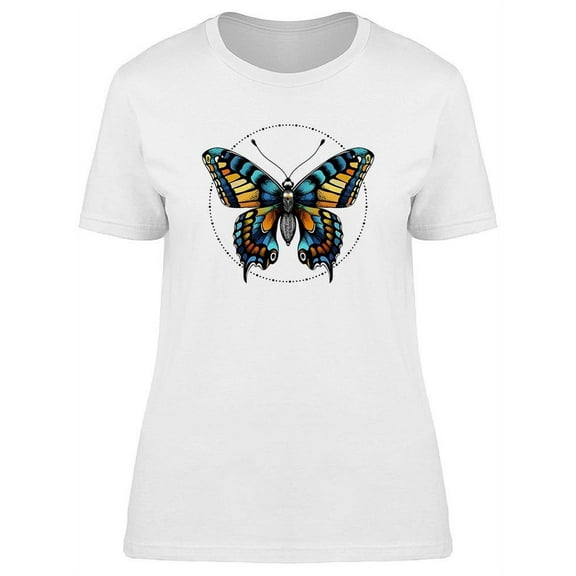 Butterfly In Circle Of Beads T-Shirt Women -Image by Shutterstock, Female Medium