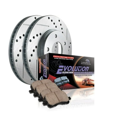 PowerStop Front Z23 Evolution Sport Carbon-Fiber Ceramic Brake Pad and Drilled & Slotted Rotor Kit Fits: FORD MAZDA Select Models K1923