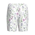 thumbnail image 2 of Lsque Watercolor Wildflower Mens Sleep Pajama Shorts,Short Pajama Pants, Cotton Ultra-Soft Knit-X-Large, 2 of 9