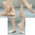 thumbnail image 4 of Missfiona Half Sole Stretch Canvas Dance Pads for Women Girls Lyrical Contemporary Dance Turners Foot Thong for Jazz Ballet Gymnastics(Ballet Pink,S), 4 of 5