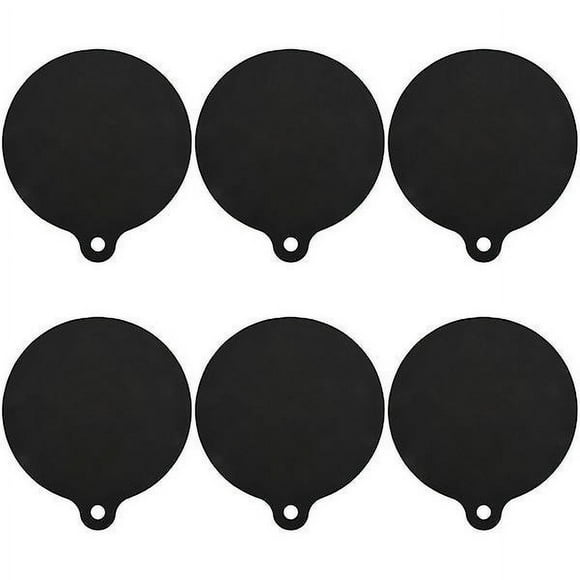Pack of 6 Electric Induction Cooktop Mats, Non-Slip Mat, Silicone Mat, Against Scratches, Heat Insulation Mat, Black