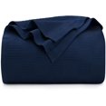 thumbnail image 1 of Manta Utopia Bedding azul marino, 100% algodón, 350 g/m² [304 x 304 cm], 1 of 7
