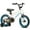 White, variant on Glerc NuNu 14 Inch Kids Bike BMX Style for 3 4 5 Years Old Boys Girls, Toddler Bicycles with Training Wheels & Coaster Brake, Black & Green