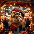 thumbnail image 2 of 3D Forest Animal Acorn Ornaments, Woodland Christmas Decor with Realistic Animal Figures, Resin Hanging Ornaments for Christmas Tree, Home, Party Decor, Cozy Forest Theme Collection, 2 of 6