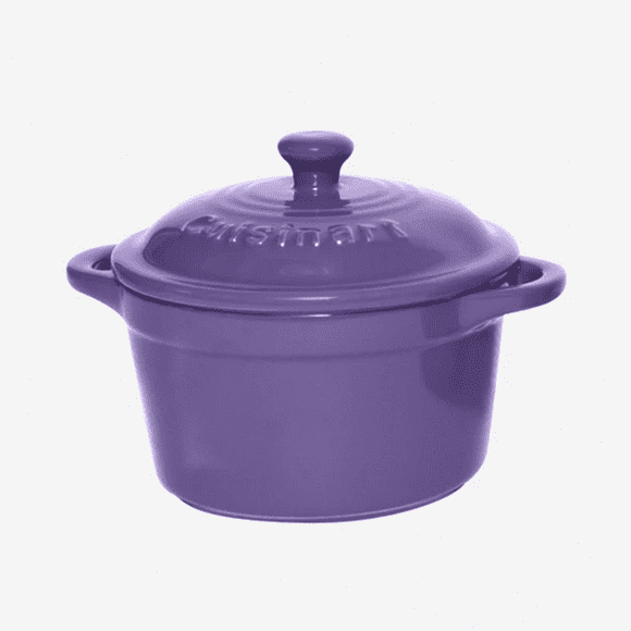Cuisinart CB-MPCTC Mini 250ml Casserole en Grès avec Couvercle (Violet) Ensemble de 4