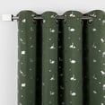 thumbnail image 4 of Silver Foil Dinosaur Printed Blackout Curtains Moss - 63, 4 of 5