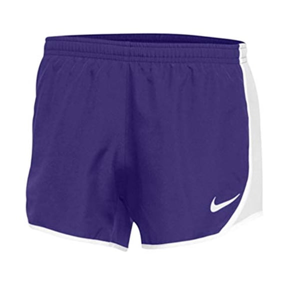 Nike Girls Dry Tempo Running Shorts (Large, Purple/White)