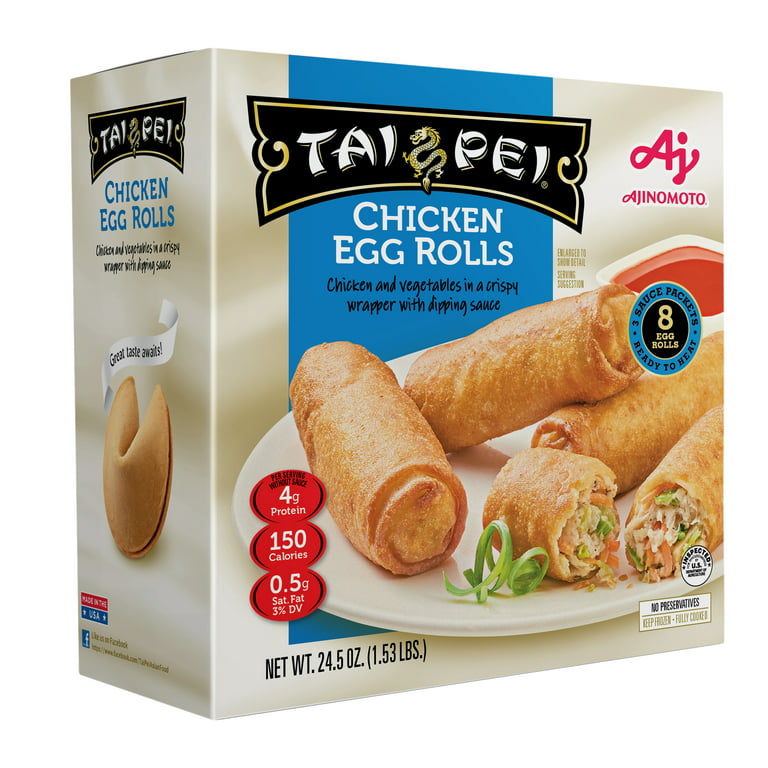 Tai Pei Chicken Egg Rolls Frozen Asian Appetizers 24.5 Oz
