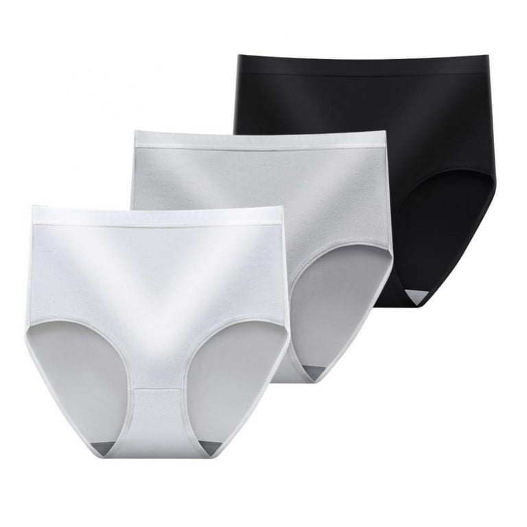 WBQ Women's High Waist Underwear Briefs High Rise Full Coverage Soft  Breathable Panties for Women Girls Multipack