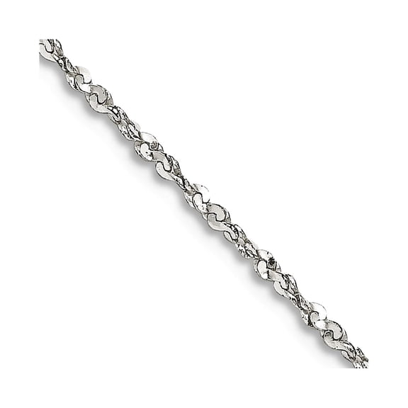 925 Sterling Silver 1.2mm Twisted Serpentine Chain Necklace 22 Inch Chain Necklace for Women and Men