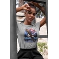 thumbnail image 2 of 4th Of July American Flag Bald Eagle Women's Juniors Soft T Shirt, 2 of 5