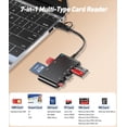 thumbnail image 2 of 7-in-1 Smart Card Reader with USB-C & USB-A - Military CAC & PIV Card Reader SIM Card Adapter SD/TF/Memory Stick Duo/M2/MMC Memory Card Reader for Windows Mac Linux – Plug and Play, 2 of 2