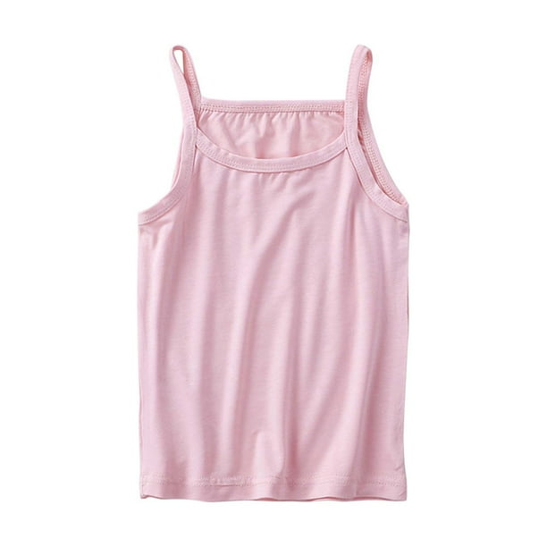 Ropa Para Bebés Y Niñas, Atuendo Para Niños Pequeños, Camisola Elástica Transpirable Absorbente De Sudor De Verano, Top Rosa Odeerbi LM103-5709